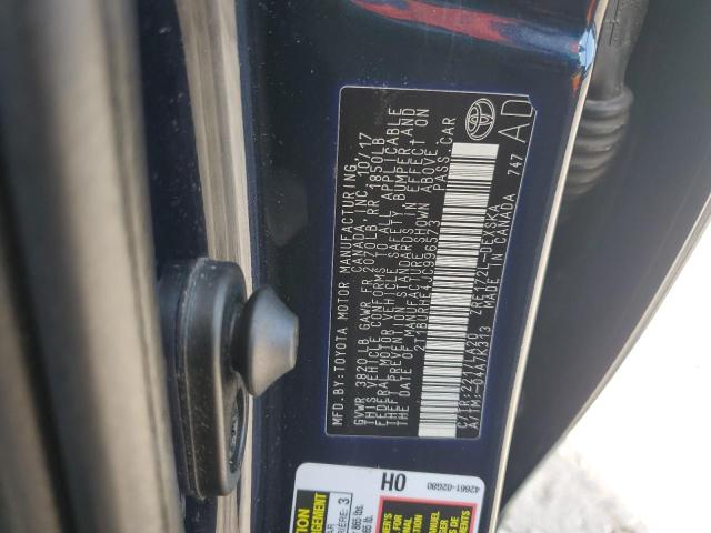 2T1BURHE4JC996573 - 2018 TOYOTA COROLLA L 蓝色 照片 12