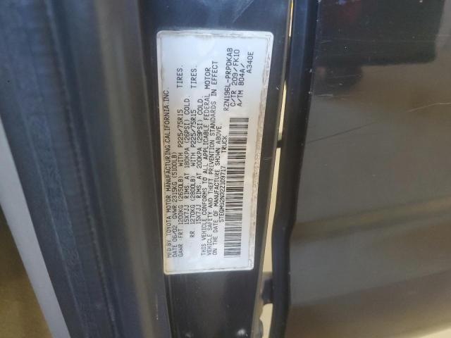 5TEGM92N32Z109717 - 2002 TOYOTA TACOMA DOUBLE CAB PRERUNNER BLACK photo 12