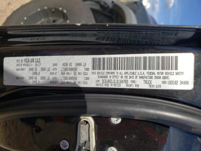 3C6UR5DJ2JG164765 - 2018 RAM 2500 SLT შავი ფოტო 13