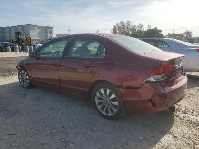 2HGFA16849H335993 - 2009 HONDA CIVIC EX BURGUNDY photo 2