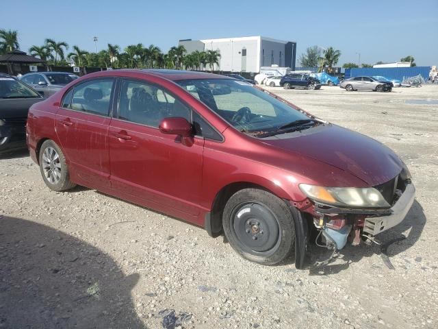 2HGFA16849H335993 - 2009 HONDA CIVIC EX BURGUNDY photo 4