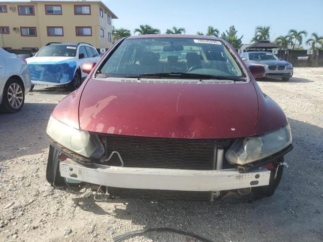 2HGFA16849H335993 - 2009 HONDA CIVIC EX BURGUNDY photo 5