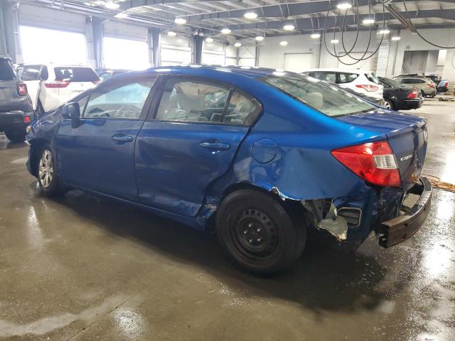 19XFB2F5XCE073441 - 2012 HONDA CIVIC LX BLUE photo 2