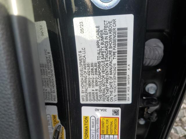 1HGCY1F30PA034216 - 2023 HONDA ACCORD EX BLACK photo 13