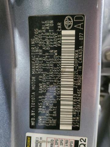 2T1KR32E26C555622 - 2006 TOYOTA COROLLA MA XR BLUE photo 12