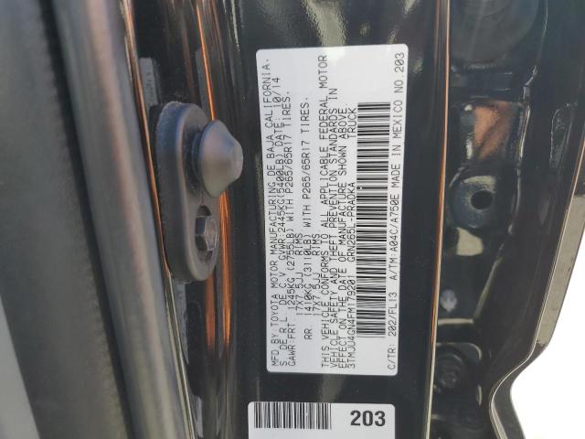 3TMJU4GN4FM179201 - 2015 TOYOTA TACOMA DOUBLE CAB PRERUNNER BLACK photo 12