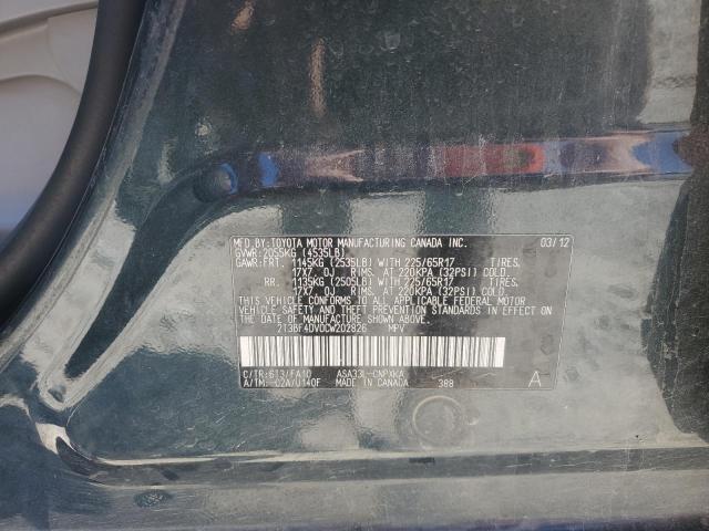 2T3BF4DV0CW202826 - 2012 TOYOTA RAV4 გრაფიტი ფოტო 13