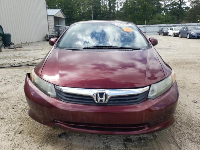 2HGFB2F58CH579405 - 2012 HONDA CIVIC LX BURGUNDY photo 5