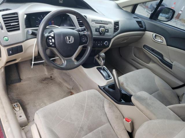 2HGFB2F58CH579405 - 2012 HONDA CIVIC LX BURGUNDY photo 8