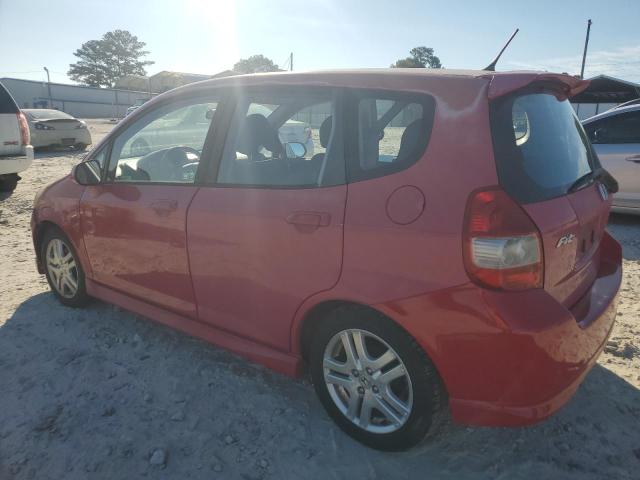 JHMGD38637S012198 - 2007 HONDA FIT S RED photo 2
