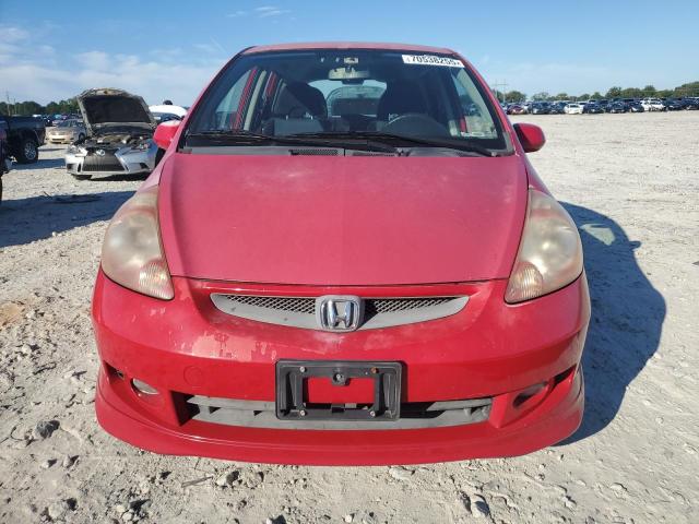 JHMGD38637S012198 - 2007 HONDA FIT S RED photo 5