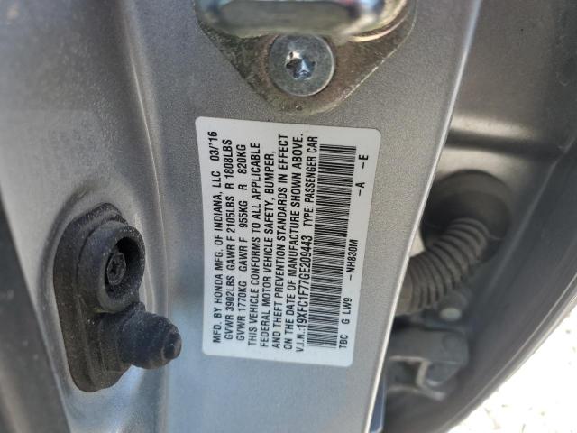 19XFC1F77GE209443 - 2016 HONDA CIVIC EXL 蓝色 照片 12