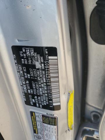 5XYZTDLB7FG301905 - 2015 HYUNDAI SANTA FE S SILVER photo 14