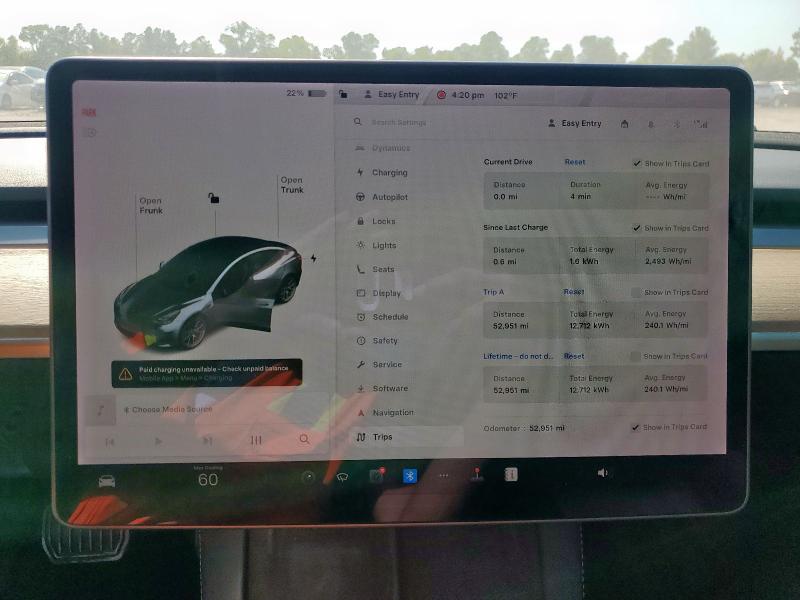 5YJ3E1EB4NF112470 - 2022 TESLA MODEL 3 GRAY photo 9