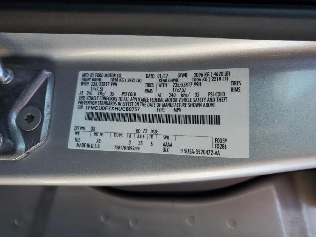 1FMCU0F7XHUC80757 - 2017 FORD ESCAPE S SILVER photo 14
