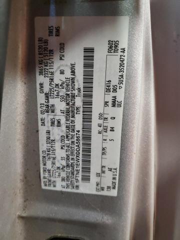 1FTNE1EWXDDA58674 - 2013 FORD ECONOLINE E150 VAN SILVER photo 13