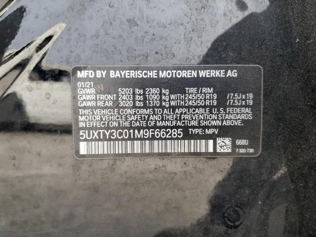 5UXTY3C01M9F66285 - 2021 BMW X3 SDRIVE30I BLACK photo 13