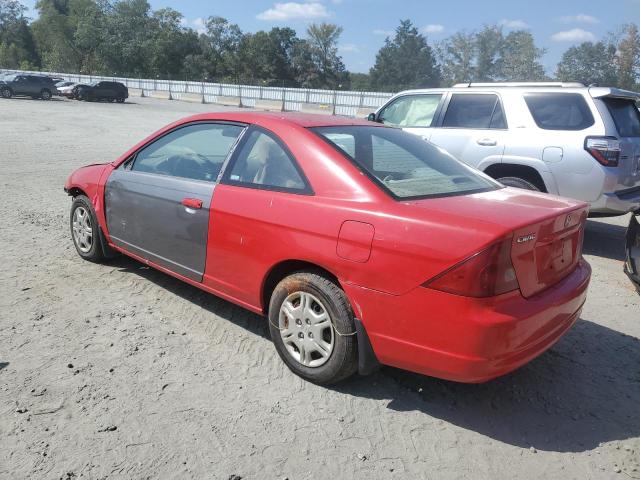 1HGEM22592L015226 - 2002 HONDA CIVIC LX RED photo 2