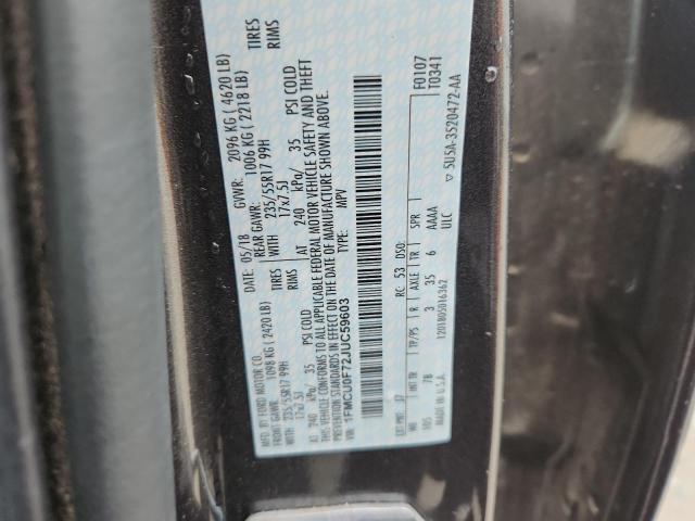 1FMCU0F72JUC59603 - 2018 FORD ESCAPE S CHARCOAL photo 13