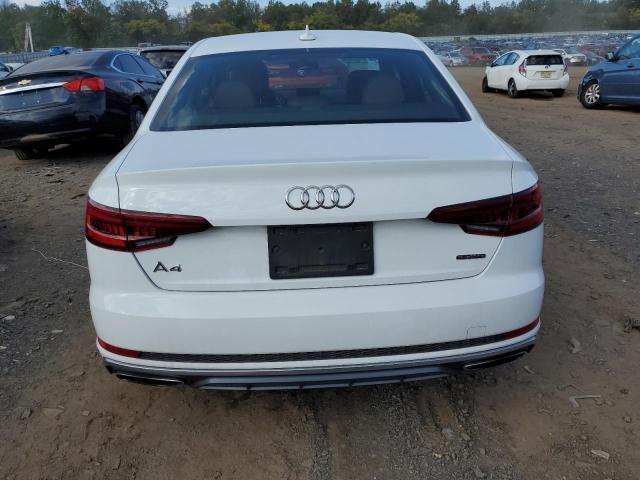 WAUDNAF49KA014119 - 2019 AUDI A4 PREMIUM WHITE photo 6