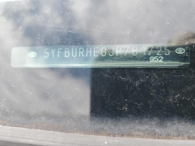 5YFBURHE0JP781725 - 2018 TOYOTA COROLLA L WHITE photo 12