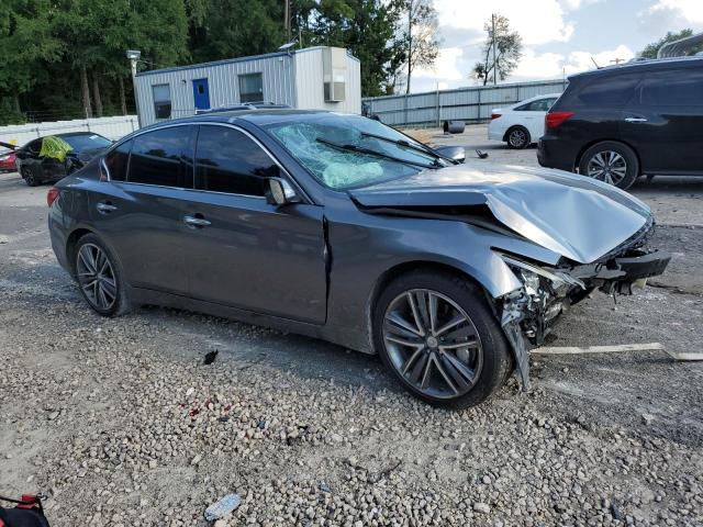 JN1BV7AP8EM670526 - 2014 INFINITI Q50 BASE GRAY photo 4