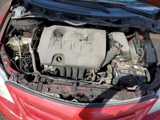 2T1BU4EE2CC823371 - 2012 TOYOTA COROLLA BASE RED photo 11