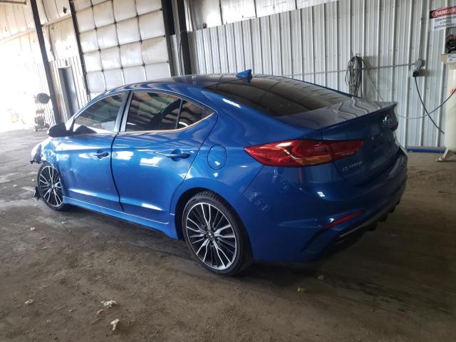 KMHD04LB4JU543251 - 2018 HYUNDAI ELANTRA SPORT BLUE photo 2