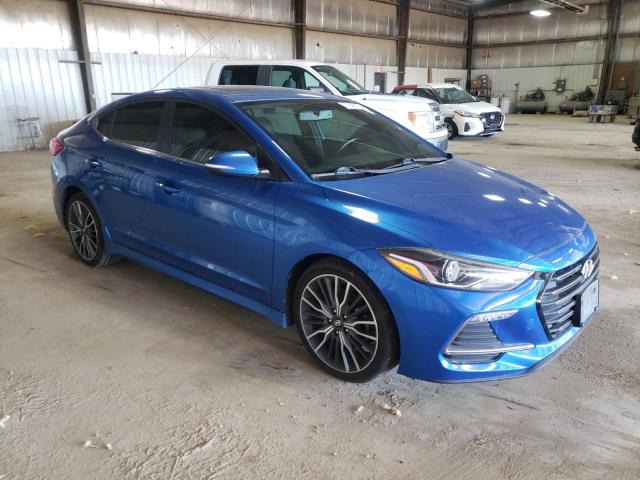 KMHD04LB4JU543251 - 2018 HYUNDAI ELANTRA SPORT BLUE photo 4