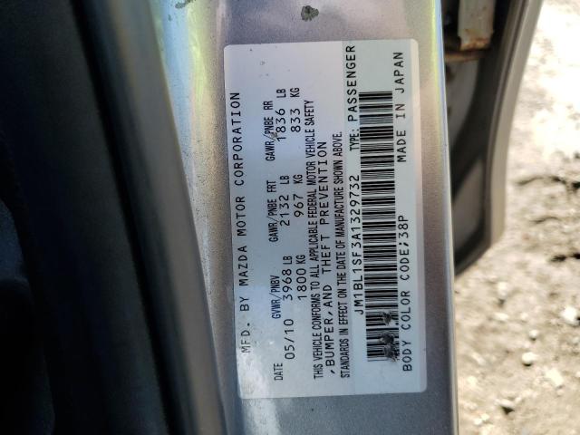 JM1BL1SF3A1329732 - 2010 MAZDA 3 I 银色 照片 12
