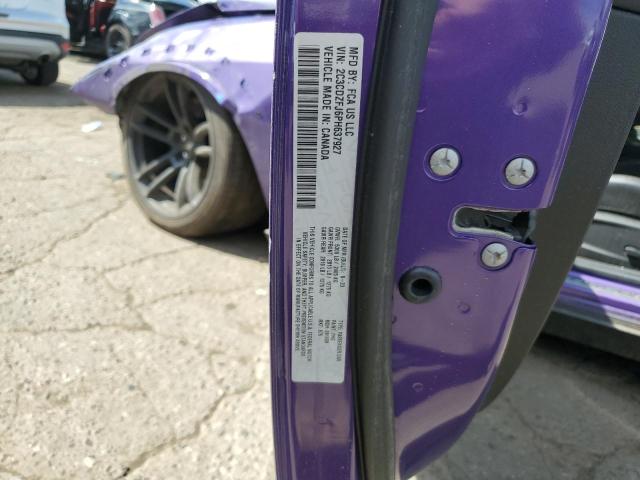 2C3CDZFJ6PH637927 - 2023 DODGE CHALLENGER R/T SCAT PACK PURPLE photo 12