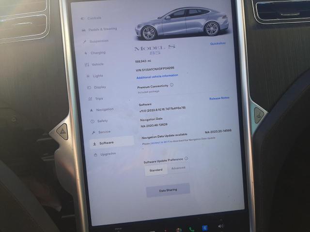 5YJSA1CNXDFP04295 - 2013 TESLA MODEL S Արծաթագույն լուսանկար 9