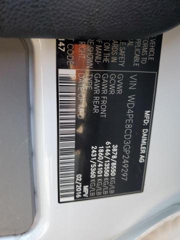 WD4PE8CD3GP249297 - 2016 MERCEDES-BENZ SPRINTER 2500 Weiß Foto 12