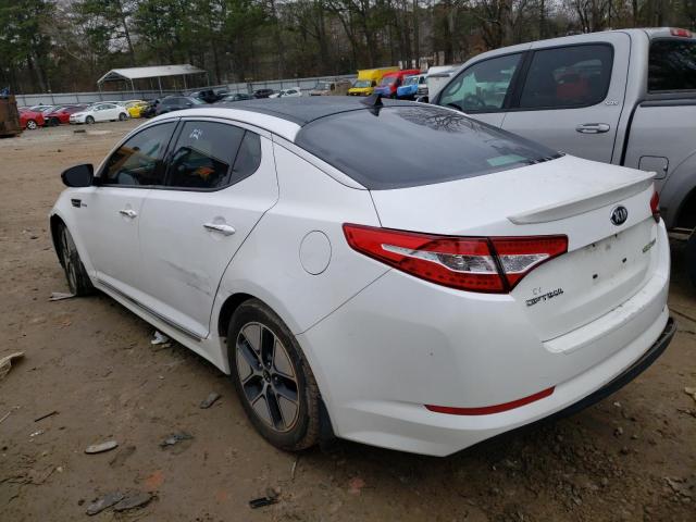 KNAGM4AD4D5057190 - 2013 KIA OPTIMA HYBRID WHITE photo 2