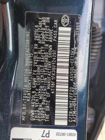 4T1BF1FK3GU124297 - 2016 TOYOTA CAMRY LE 石墨色 照片 12