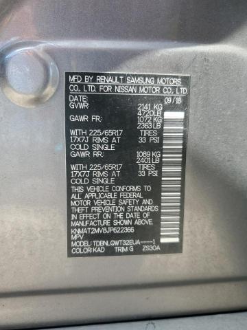 KNMAT2MV8JP622366 - 2018 NISSAN ROGUE S SILVER photo 13