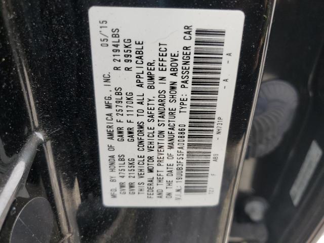 19UUB3F55FA008860 - 2015 ACURA TLX TECH BLACK photo 12