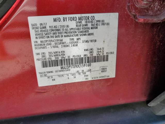 MAJ3P1TE9JC159160 - 2018 FORD ECOSPORT SE Qırmızı foto 13