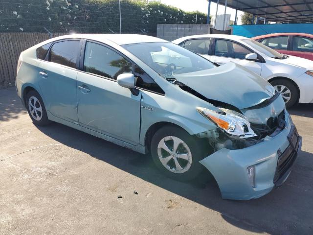 JTDKN3DUXD5541106 - 2013 TOYOTA PRIUS TEAL photo 4