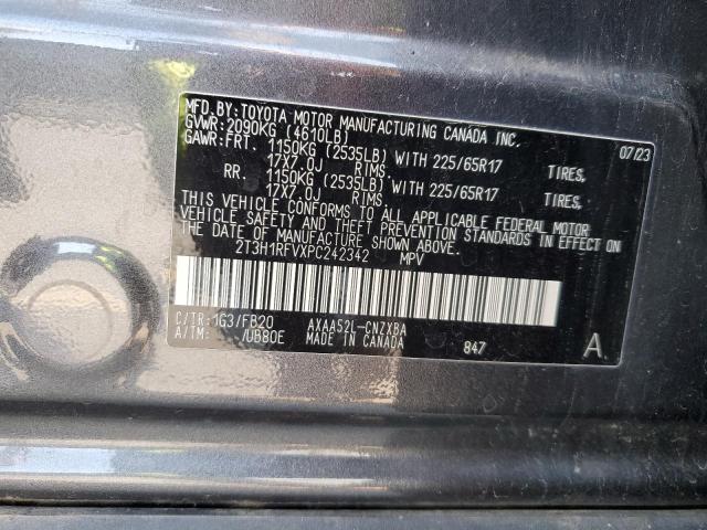 2T3H1RFVXPC242342 - 2023 TOYOTA RAV4 LE 石墨色 照片 13