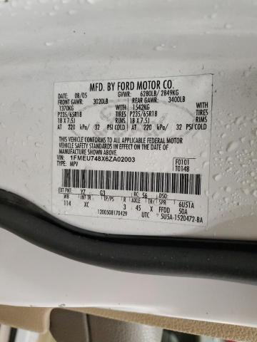 1FMEU748X6ZA02003 - 2006 FORD EXPLORER EDDIE BAUER WHITE photo 13