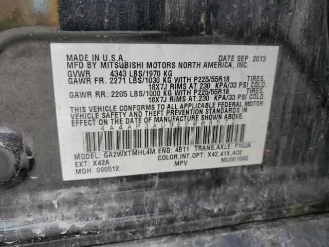 4A4AP3AU9EE008572 - 2014 MITSUBISHI OUTLANDER SPORT ES შავი ფოტო 13