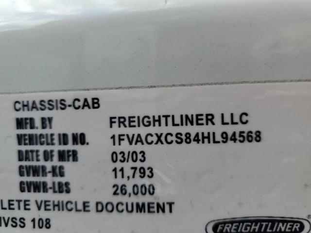 1FVACXCS84HL94568 - 2004 FREIGHTLINER M2 106 MEDIUM DUTY WHITE photo 10