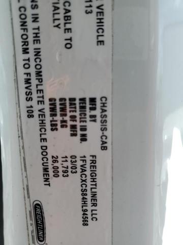 1FVACXCS84HL94568 - 2004 FREIGHTLINER M2 106 MEDIUM DUTY WHITE photo 11