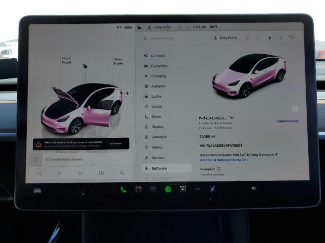 7SAYGDEEXRF075803 - 2024 TESLA MODEL Y WHITE photo 9