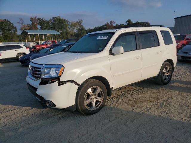 5FNYF3H55EB025102 - 2014 HONDA PILOT EXL WHITE photo 1