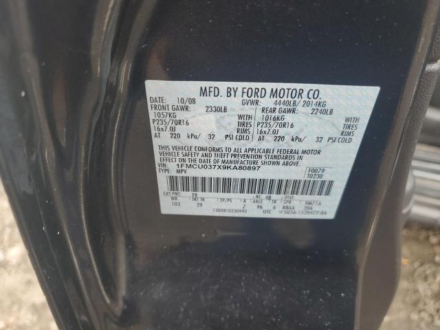 1FMCU037X9KA80897 - 2009 FORD ESCAPE XLT 蓝色 照片 12