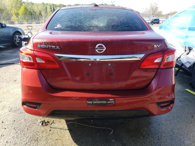 3N1AB7AP9HL680081 - 2017 NISSAN SENTRA S BURGUNDY photo 6