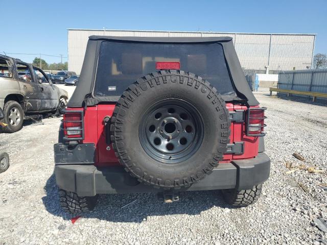 1J4FA24118L654130 - 2008 JEEP WRANGLER X RED photo 6