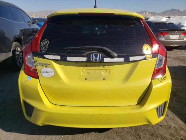 JHMGK5H58GX006053 - 2016 HONDA FIT LX YELLOW photo 6